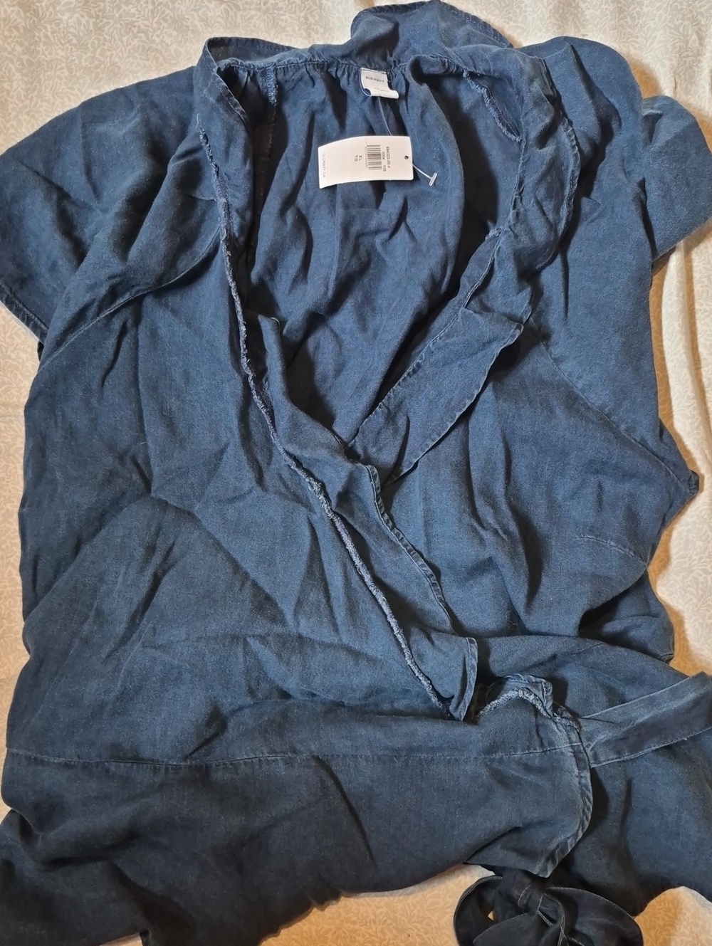Old Navy Women’s Dark Blue Wrap-Style Top
